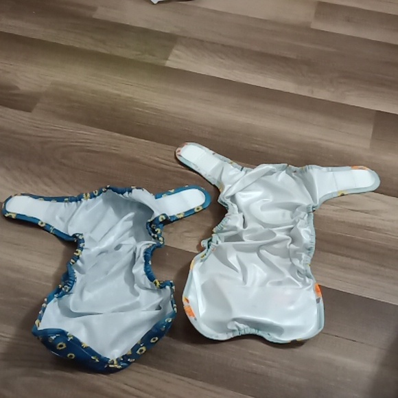 #665Lot of 2 Bambino Mio Cloth Diaper Reusable. Size:9kg+ Or 21lbs + Used once. - Picture 5 of 8